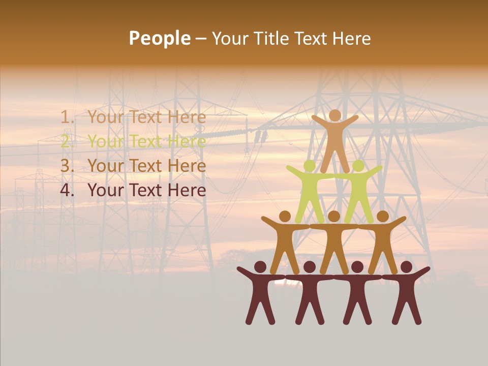 Tower Voltage Transmission PowerPoint Template