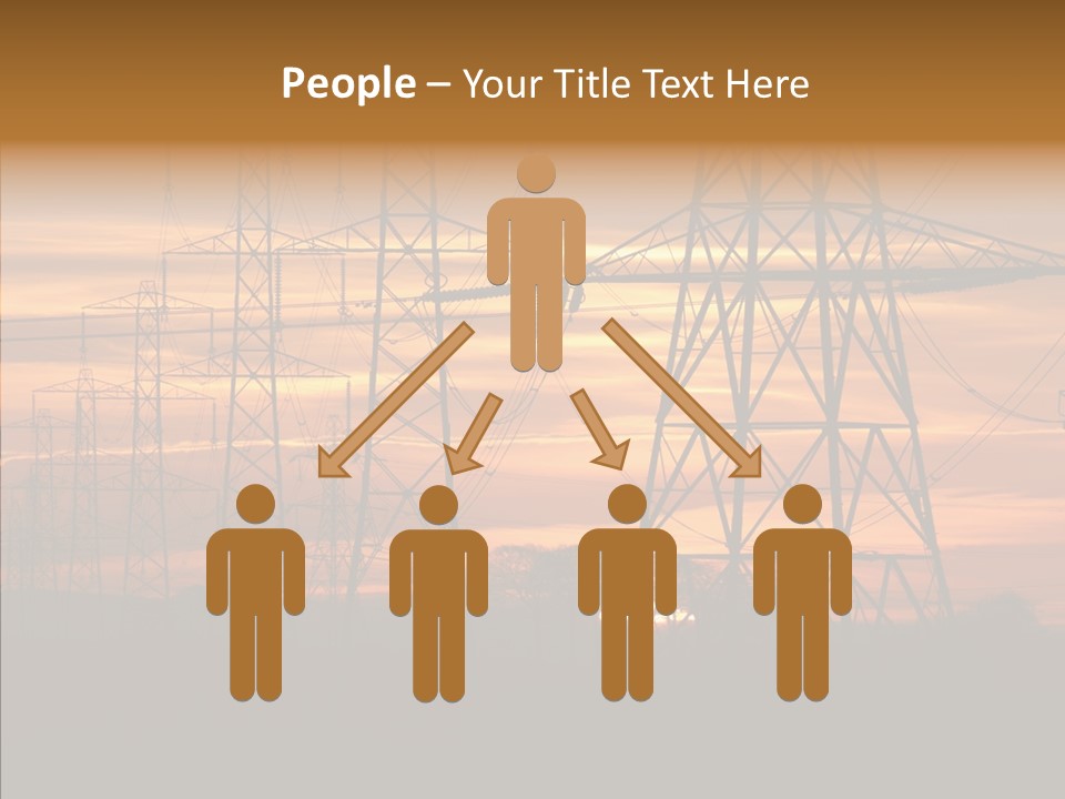 Tower Voltage Transmission PowerPoint Template