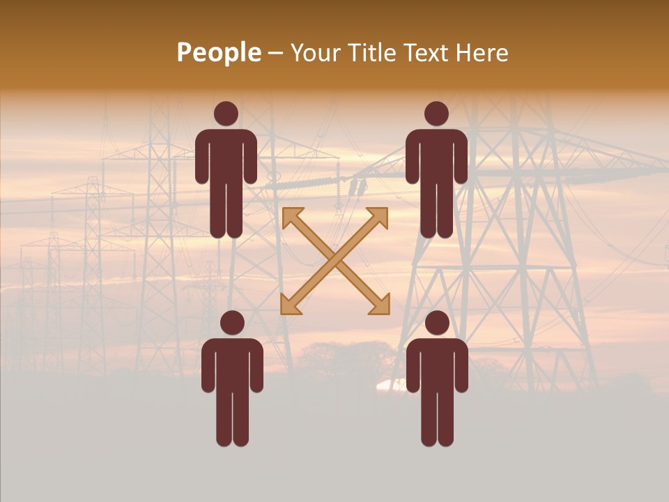 Tower Voltage Transmission PowerPoint Template
