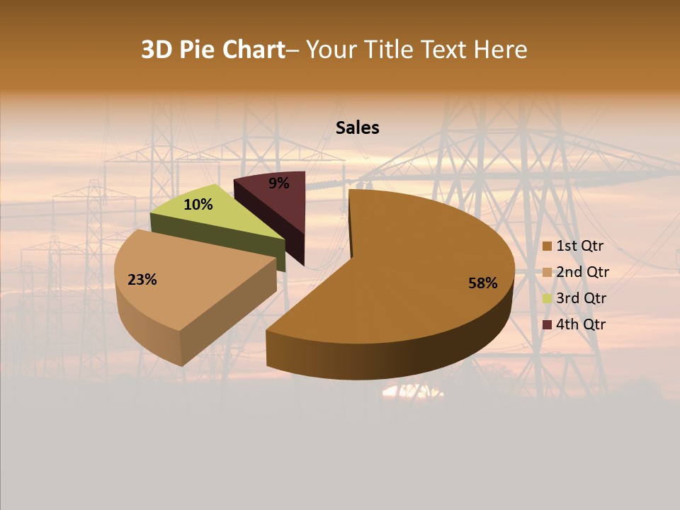 Tower Voltage Transmission PowerPoint Template