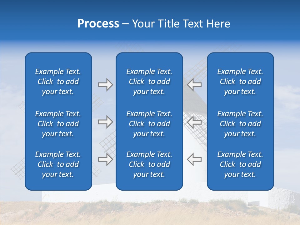Castilla La Architecture Windmill PowerPoint Template