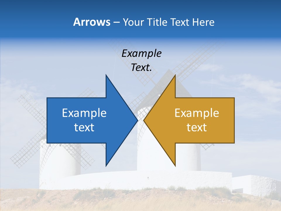 Castilla La Architecture Windmill PowerPoint Template