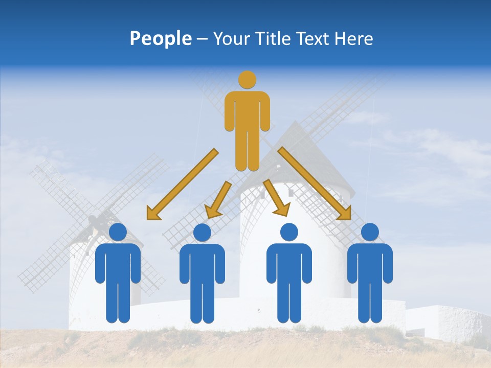 Castilla La Architecture Windmill PowerPoint Template