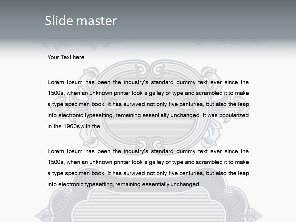 Tattoo Form Symmetry PowerPoint Template