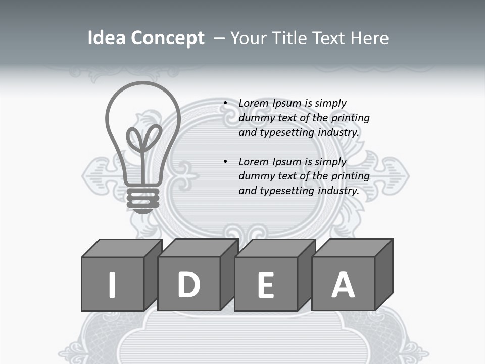 Tattoo Form Symmetry PowerPoint Template