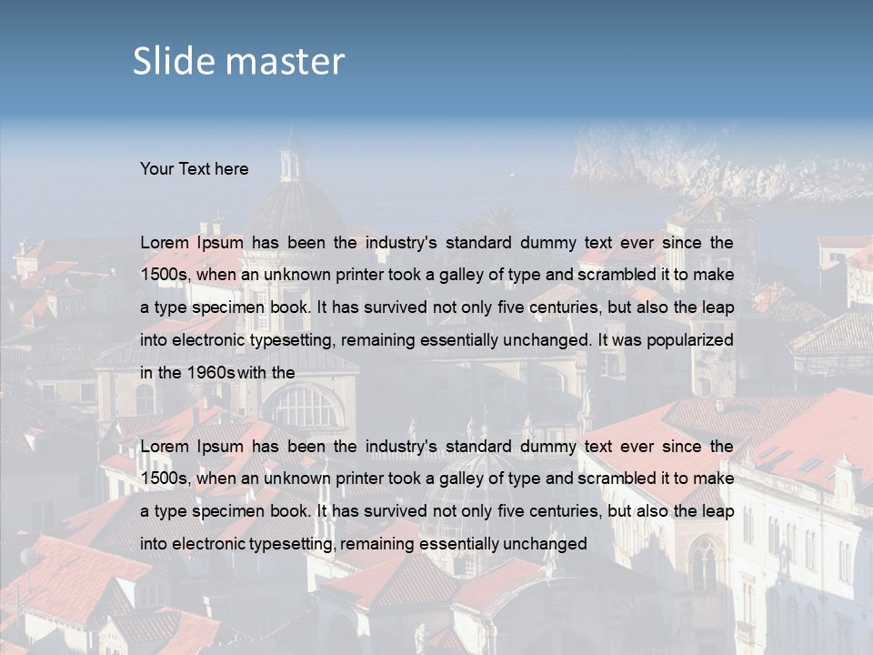 Roof Europe Dubrovnik PowerPoint Template