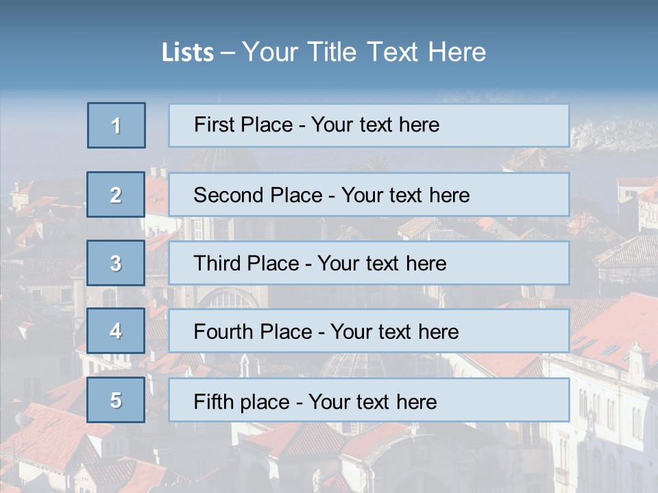 Roof Europe Dubrovnik PowerPoint Template