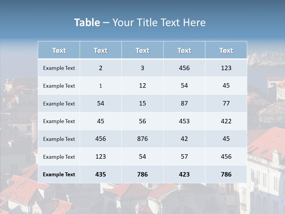 Roof Europe Dubrovnik PowerPoint Template