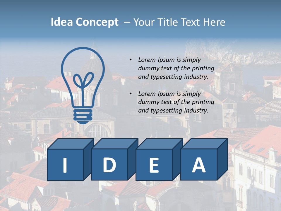 Roof Europe Dubrovnik PowerPoint Template