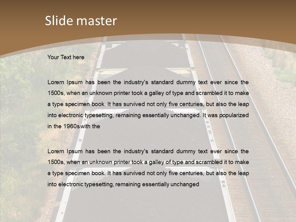 Railway Tracks Transport PowerPoint Template