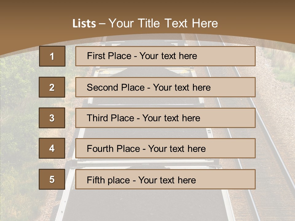 Railway Tracks Transport PowerPoint Template