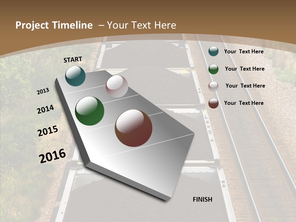Railway Tracks Transport PowerPoint Template