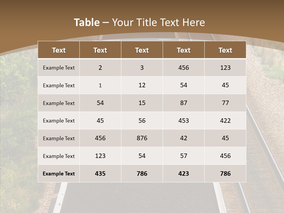 Railway Tracks Transport PowerPoint Template