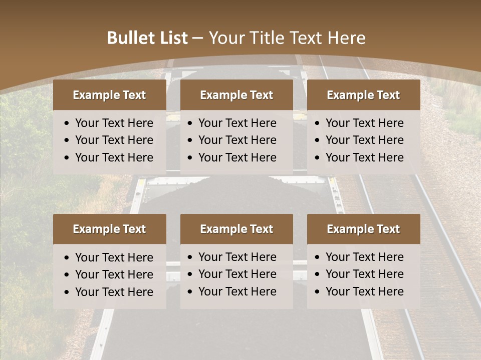 Railway Tracks Transport PowerPoint Template