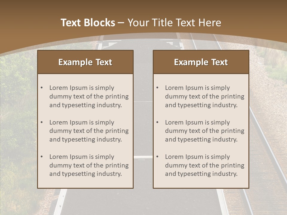 Railway Tracks Transport PowerPoint Template