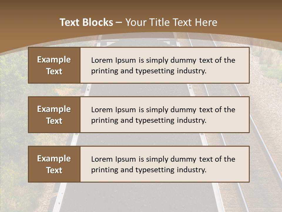 Railway Tracks Transport PowerPoint Template