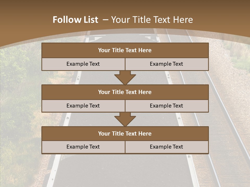 Railway Tracks Transport PowerPoint Template