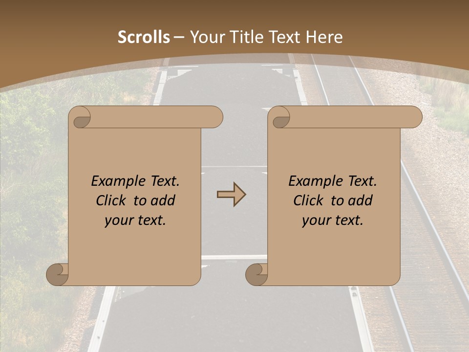Railway Tracks Transport PowerPoint Template