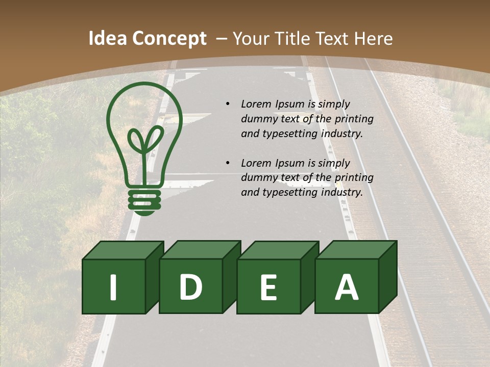 Railway Tracks Transport PowerPoint Template