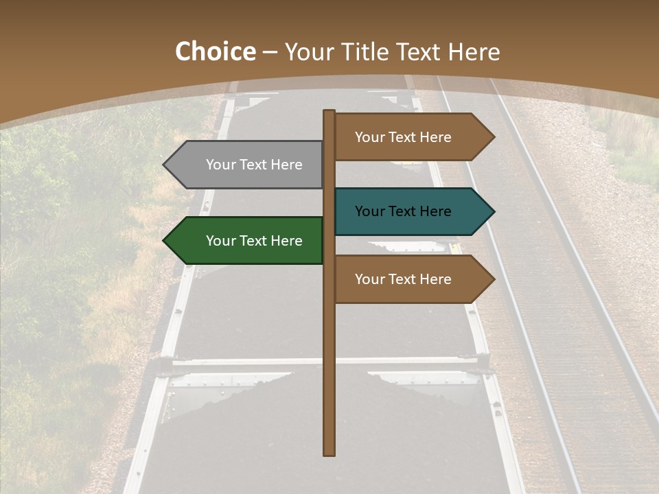 Railway Tracks Transport PowerPoint Template