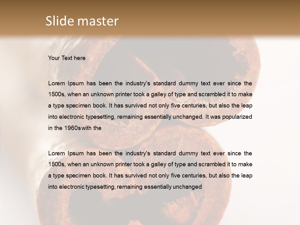 Brown Gourmet Stick PowerPoint Template