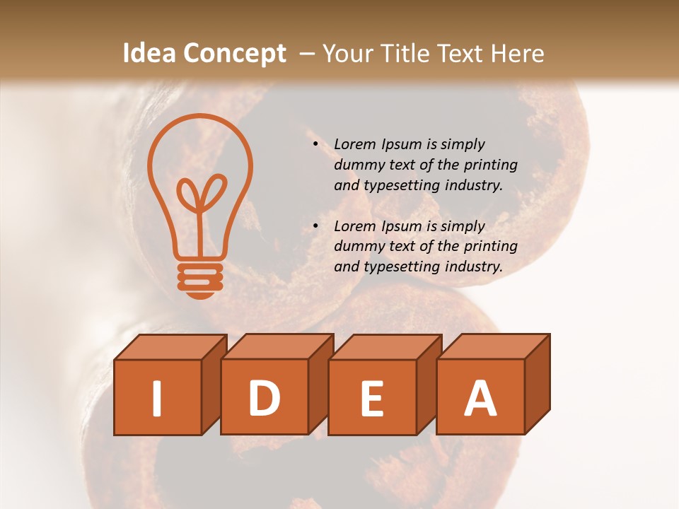 Brown Gourmet Stick PowerPoint Template