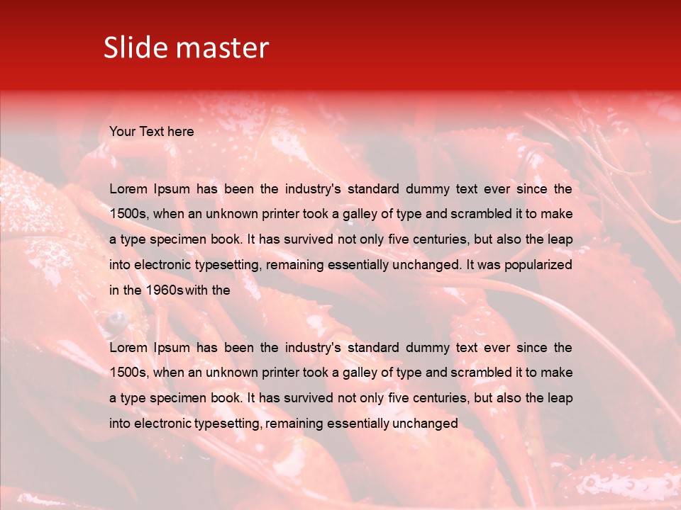 Color Seafood Gourmet PowerPoint Template