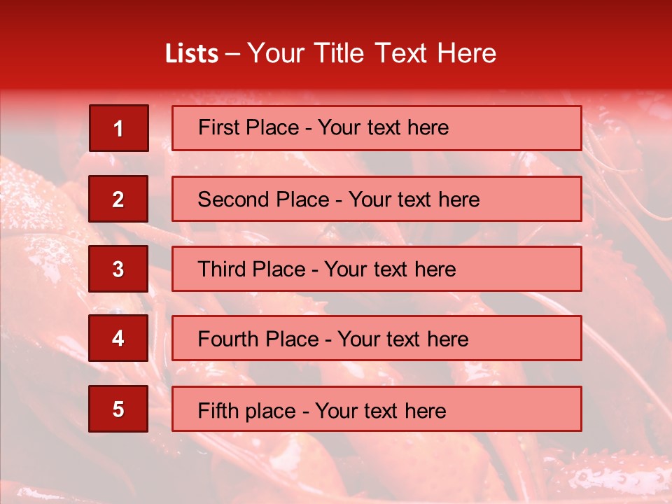 Color Seafood Gourmet PowerPoint Template