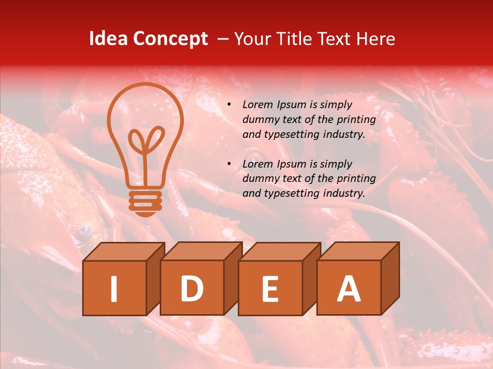 Color Seafood Gourmet PowerPoint Template