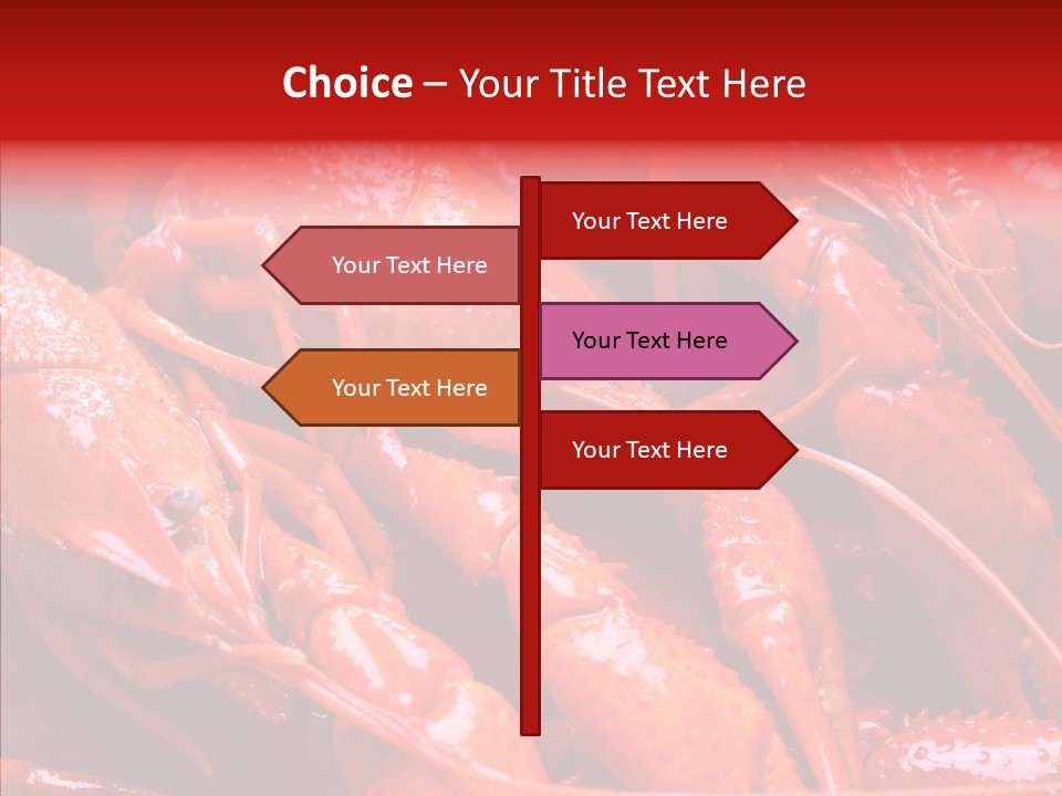 Color Seafood Gourmet PowerPoint Template