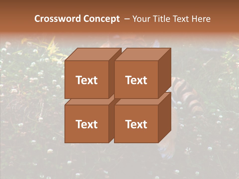 Cat Lying Watchful PowerPoint Template