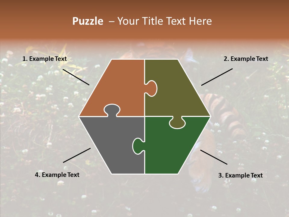 Cat Lying Watchful PowerPoint Template