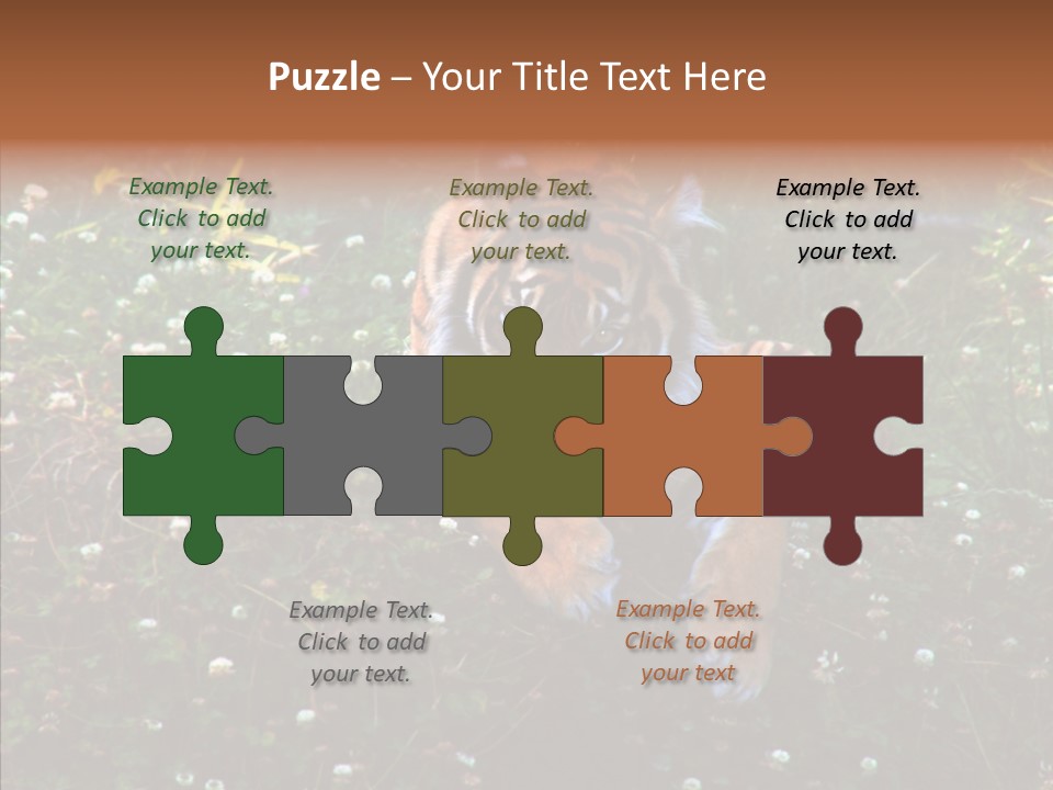 Cat Lying Watchful PowerPoint Template