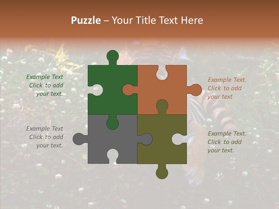 Cat Lying Watchful PowerPoint Template