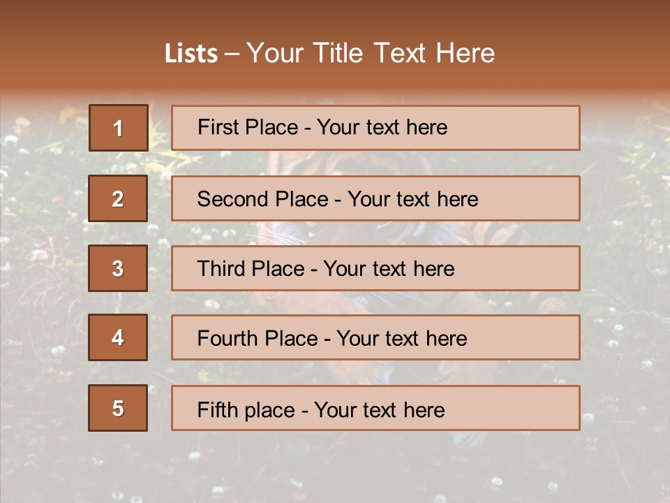 Cat Lying Watchful PowerPoint Template