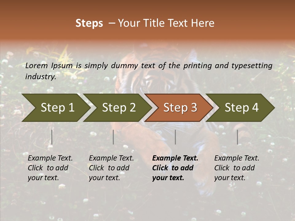 Cat Lying Watchful PowerPoint Template