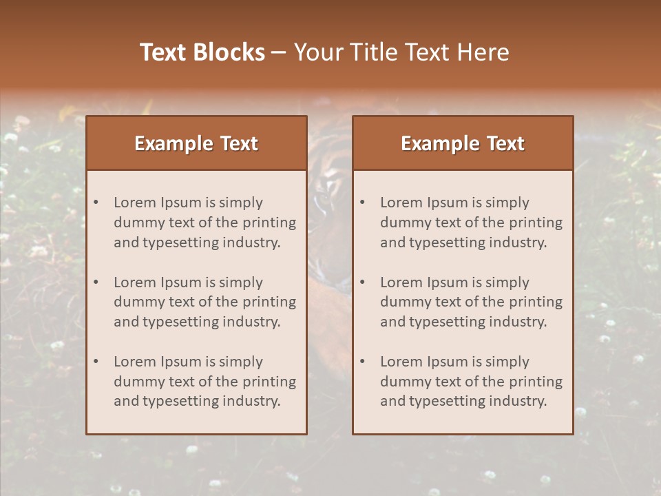 Cat Lying Watchful PowerPoint Template