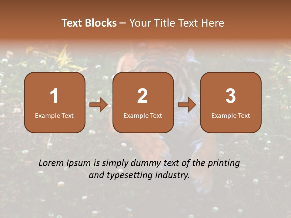 Cat Lying Watchful PowerPoint Template