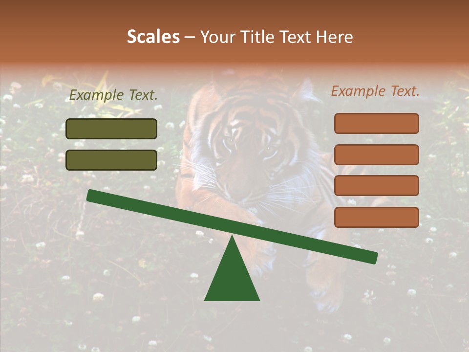 Cat Lying Watchful PowerPoint Template