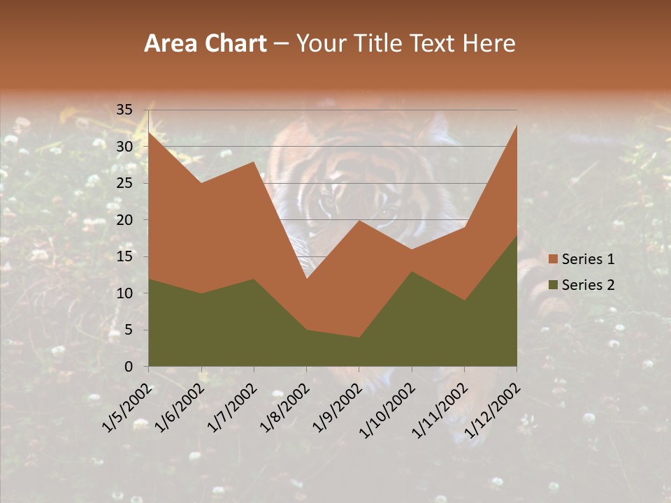 Cat Lying Watchful PowerPoint Template