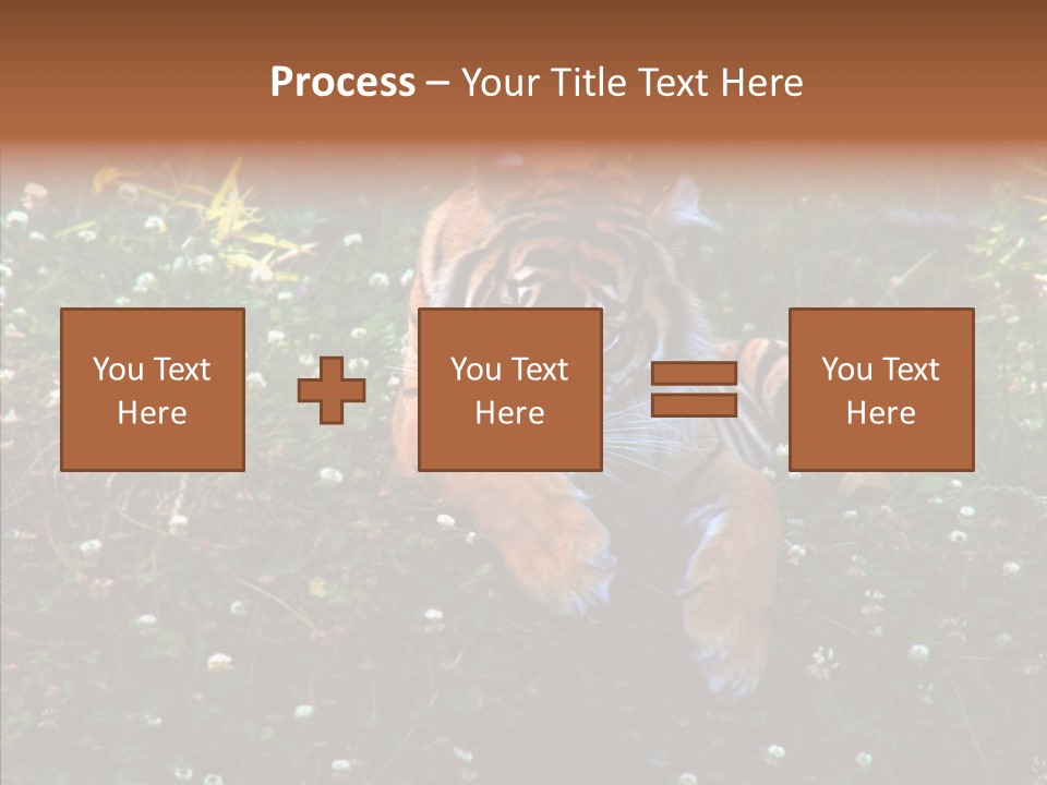 Cat Lying Watchful PowerPoint Template