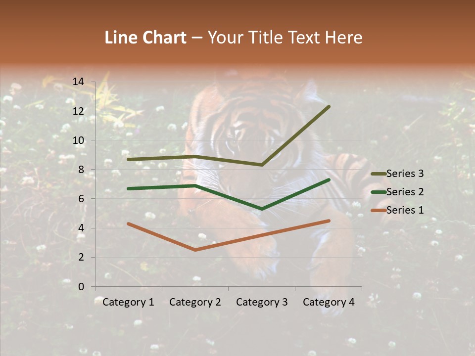 Cat Lying Watchful PowerPoint Template