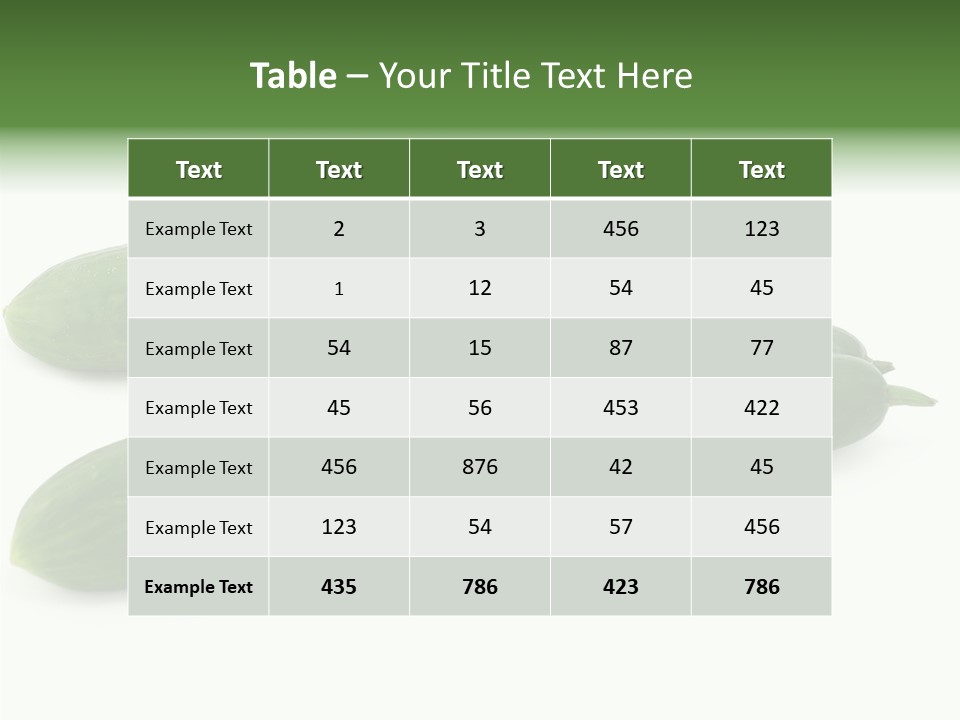 Reflecting Food Part PowerPoint Template