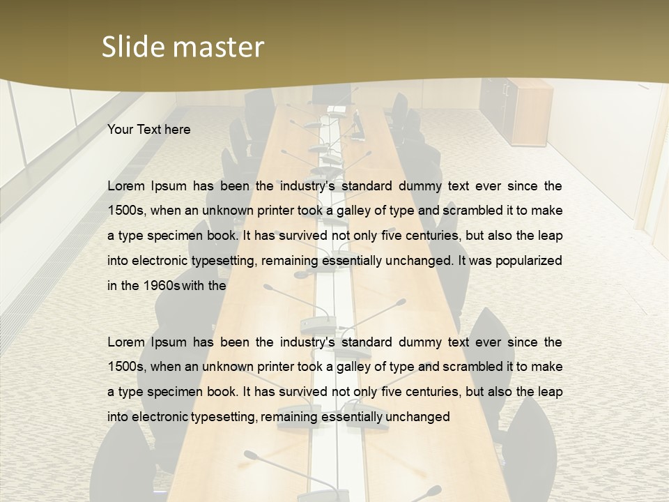 Hall Inside Doors PowerPoint Template