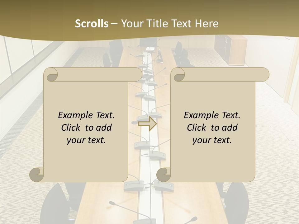 Hall Inside Doors PowerPoint Template