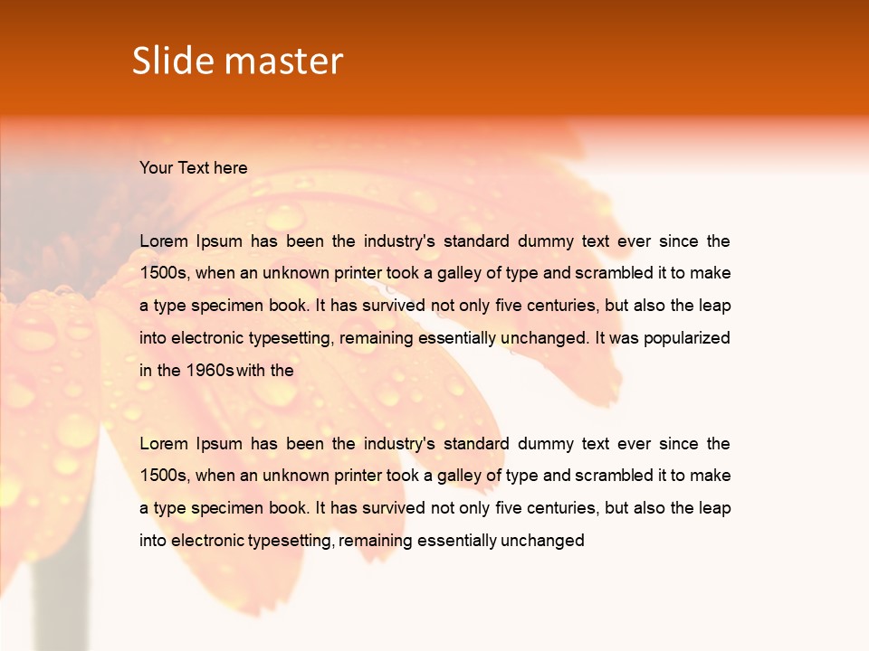 Rain Pretty Drops PowerPoint Template