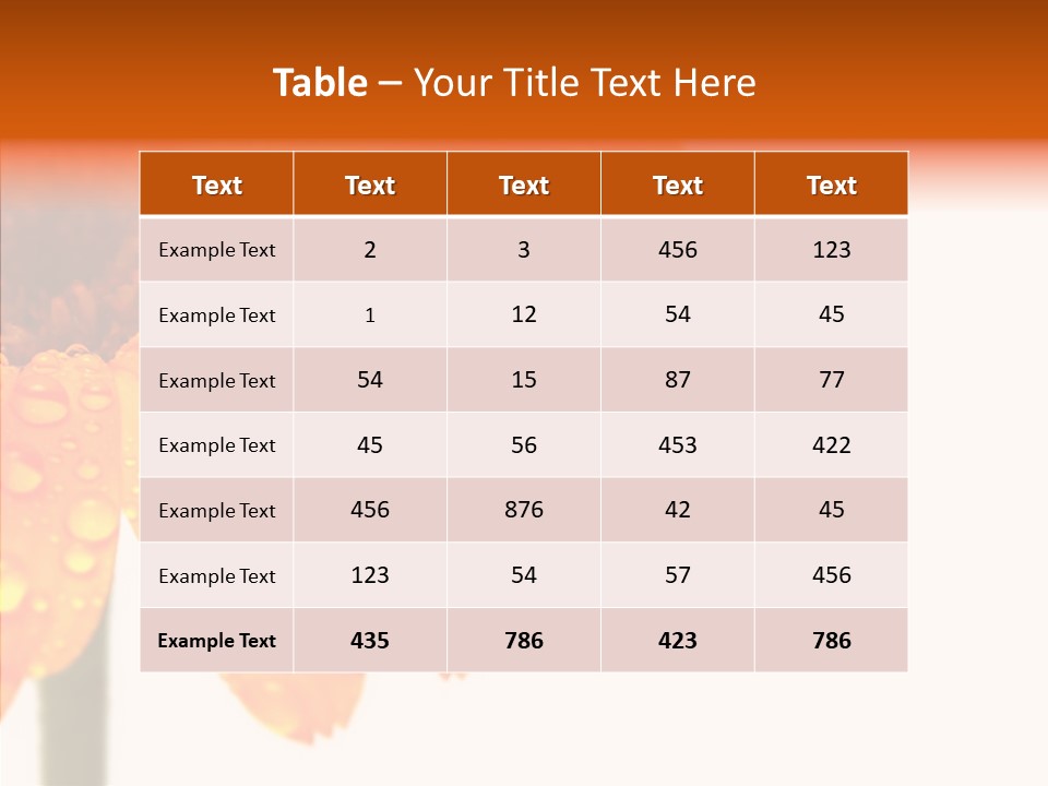 Rain Pretty Drops PowerPoint Template