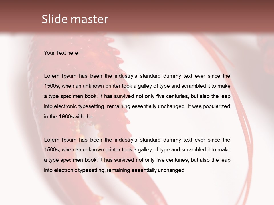 Color Crustacean Close Up PowerPoint Template