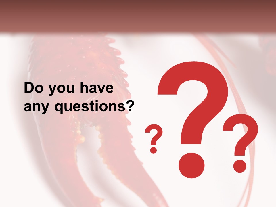 Color Crustacean Close Up PowerPoint Template