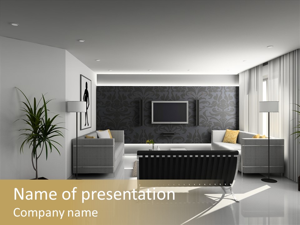 Art Elegance Curtain PowerPoint Template